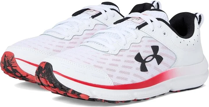 Under Armour Charged Assert 10 Men's Shoes White/Racer Red/Black : 7.5 D - Medium, Textile