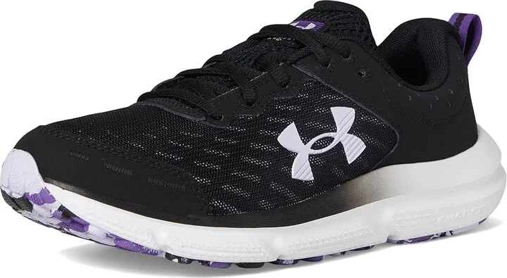 Under Armour Charged Assert 10 Women's Shoes Black/Black/Salt Purple : 6 B - Medium, Textile - Image 5