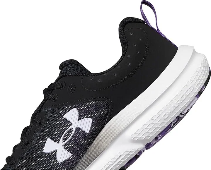 Under Armour Charged Assert 10 Women's Shoes Black/Black/Salt Purple : 6 B - Medium, Textile - Image 7
