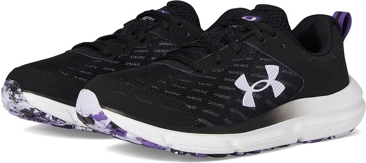 Under Armour Charged Assert 10 Women's Shoes Black/Black/Salt Purple : 6 B - Medium, Textile