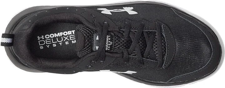 Under Armour Charged Assert 10 Women's Shoes Black/Black/White : 7.5 D - Wide, Textile - Image 2