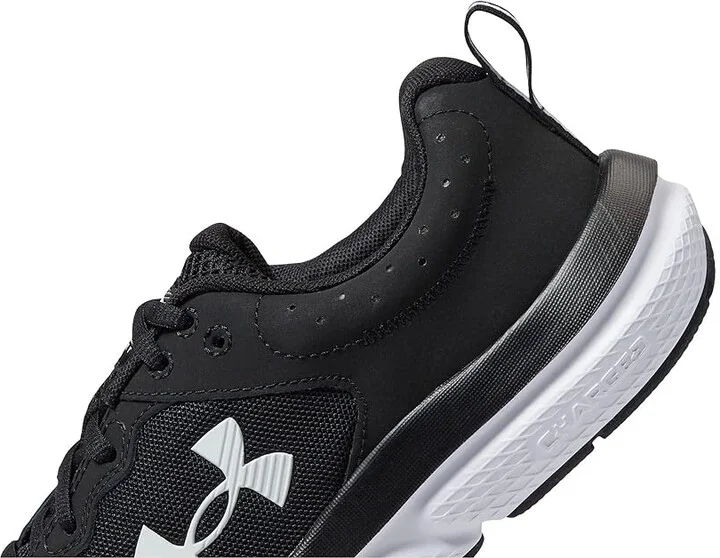 Under Armour Charged Assert 10 Women's Shoes Black/Black/White : 7.5 D - Wide, Textile - Image 4
