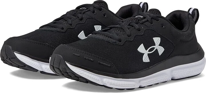 Under Armour Charged Assert 10 Women's Shoes Black/Black/White : 7.5 D - Wide, Textile