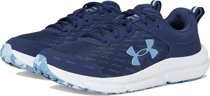 Under Armour Charged Assert 10 Women's Shoes Washed Navy/Blue Smoke/Metallic Blue Calm : 7 B - Medium, Textile