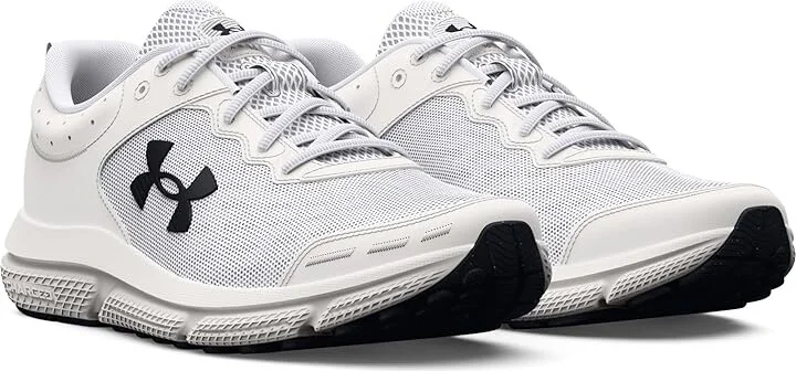 Under Armour Charged Assert 10 Women's Shoes White/White/Black : 7 B - Medium, Textile