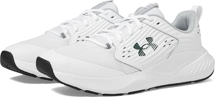 Under Armour Charged Commit 4 Training Shoes Men's Shoes White/Mod Gray/Forest Green : 11 D - Medium, Polyester
