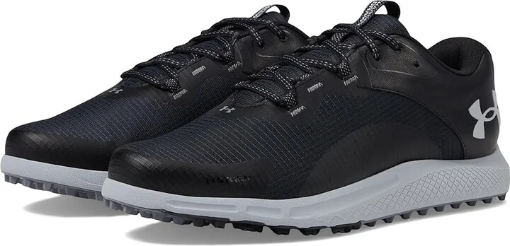 Under Armour Charged Draw 2 Spikeless Men's Golf Shoes Black/Black/Mod Gray : 10 D - Medium, Synthetic/Textile