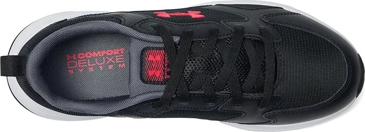 Under Armour Charged Edge Men's Lace up casual Shoes Black/White/Racer Red : 7.5 D - Medium, Textile - Image 2