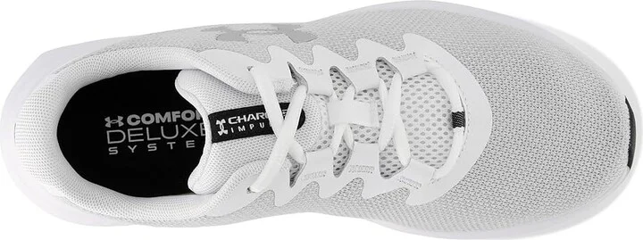 Under Armour Charged Impulse 3 Women's Shoes White/White/Metallic Silver : 5 B - Medium, Synthetic/Textile - Image 2