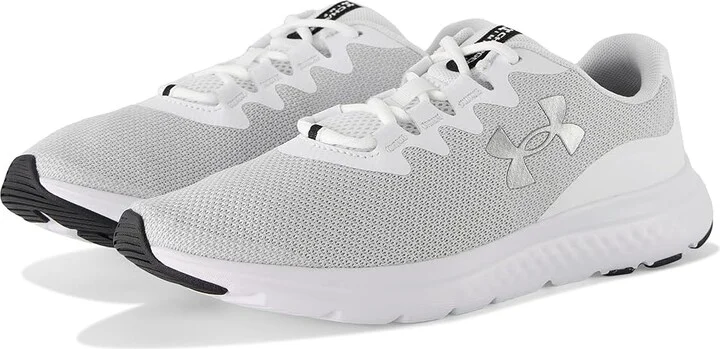 Under Armour Charged Impulse 3 Women's Shoes White/White/Metallic Silver : 5 B - Medium, Synthetic/Textile