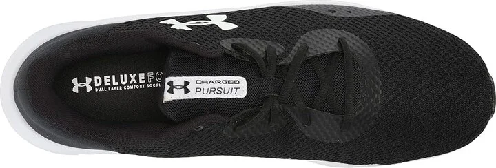 Under Armour Charged Pursuit 3 Men's Shoes Black/Black/White : 7 4E - Extra Wide, Textile - Image 2