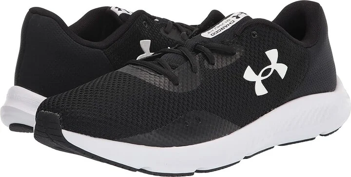 Under Armour Charged Pursuit 3 Men's Shoes Black/Black/White : 7 4E - Extra Wide, Textile