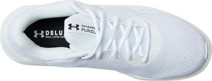 Under Armour Charged Pursuit 3 Men's Shoes White/White/Metallic Silver : 9 D - Medium, Textile - Image 2