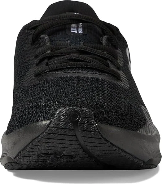 Under Armour Charged Pursuit 3 Women's Shoes Black/Black/Metallic Silver : 7 B - Medium, Synthetic/Textile - Image 3