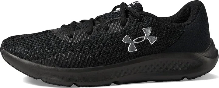 Under Armour Charged Pursuit 3 Women's Shoes Black/Black/Metallic Silver : 7 B - Medium, Synthetic/Textile - Image 5