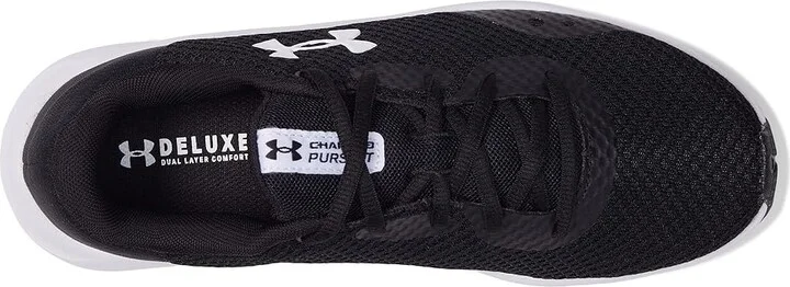 Under Armour Charged Pursuit 3 Women's Shoes Black/Black/White : 5 D - Wide, Synthetic/Textile - Image 2