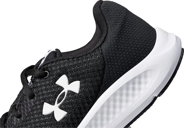 Under Armour Charged Pursuit 3 Women's Shoes Black/Black/White : 5 D - Wide, Synthetic/Textile - Image 4
