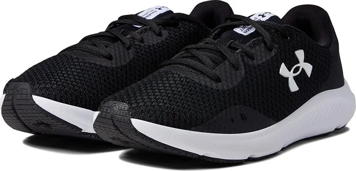 Under Armour Charged Pursuit 3 Women's Shoes Black/Black/White : 5 D - Wide, Synthetic/Textile