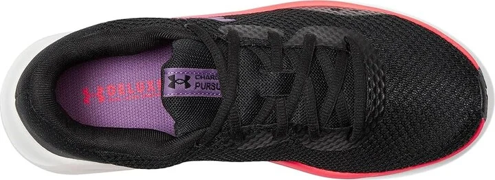 Under Armour Charged Pursuit 3 Women's Shoes Black/Pink Shock/Retro Purple : 5 B - Medium, Synthetic/Textile - Image 2