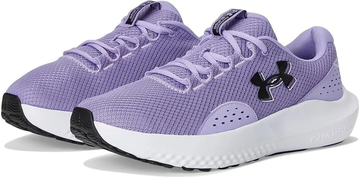 Under Armour Charged Surge 4 Women's Shoes Transparent/Black/Black : 5 B - Medium, Rubber