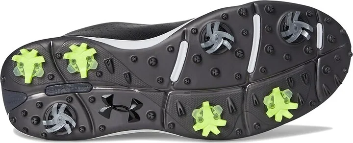Under Armour Drive Fade Golf Shoes Men's Golf Shoes Black/Black/Metallic Silver : 7 D - Medium, Synthetic - Image 3