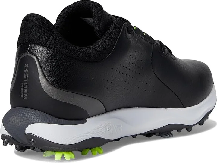 Under Armour Drive Fade Golf Shoes Men's Golf Shoes Black/Black/Metallic Silver : 7 D - Medium, Synthetic - Image 4