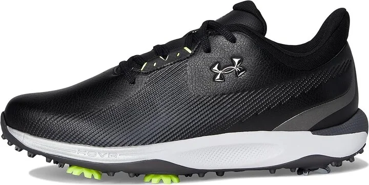 Under Armour Drive Fade Golf Shoes Men's Golf Shoes Black/Black/Metallic Silver : 7 D - Medium, Synthetic - Image 6