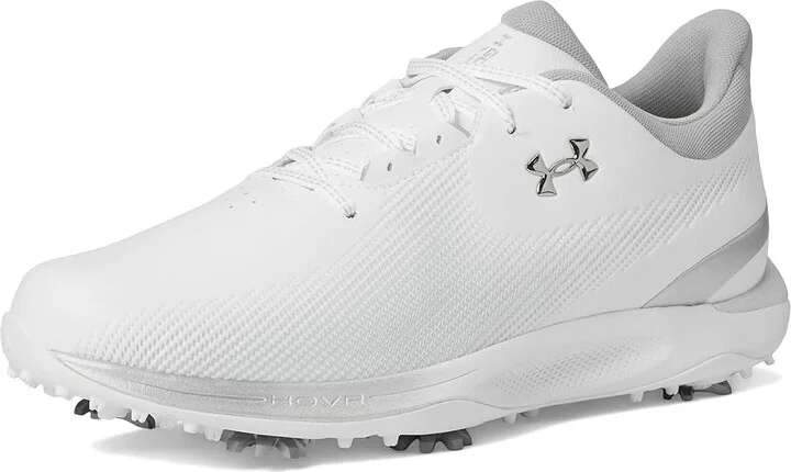 Under Armour Drive Fade Golf Shoes Men's Golf Shoes White/White/Metallic Silver : 11.5 D - Medium, Synthetic - Image 5