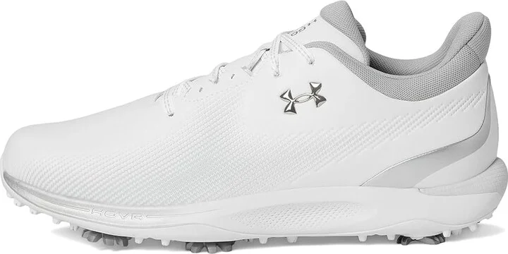 Under Armour Drive Fade Golf Shoes Men's Golf Shoes White/White/Metallic Silver : 11.5 D - Medium, Synthetic - Image 6