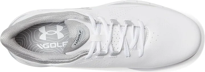Under Armour Drive Fade Spikeless Men's Golf Shoes White/White/Metallic Silver : 8.5 D - Medium - Image 2