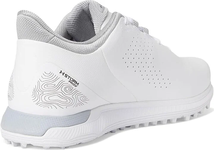 Under Armour Drive Fade Spikeless Men's Golf Shoes White/White/Metallic Silver : 8.5 D - Medium - Image 4