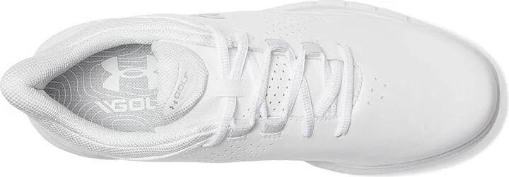 Under Armour Drive Fade Spikeless Women's Golf Shoes White/Distant Gray/Metallic Silver : 8 B - Medium, Synthetic - Image 2