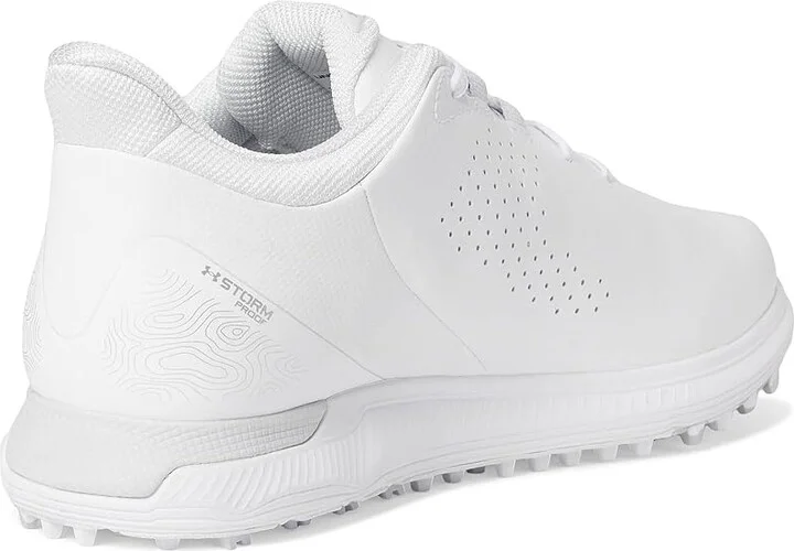 Under Armour Drive Fade Spikeless Women's Golf Shoes White/Distant Gray/Metallic Silver : 8 B - Medium, Synthetic - Image 4