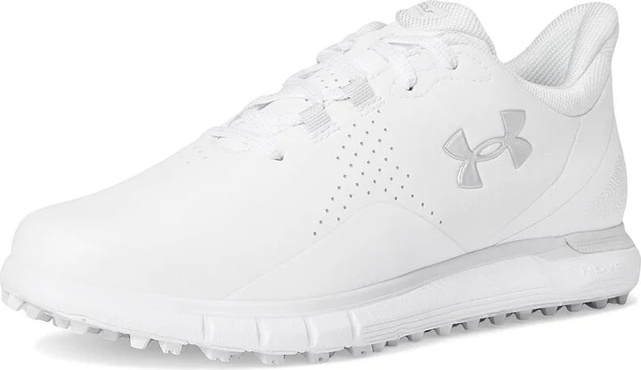 Under Armour Drive Fade Spikeless Women's Golf Shoes White/Distant Gray/Metallic Silver : 8 B - Medium, Synthetic - Image 5