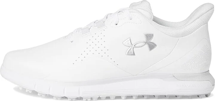 Under Armour Drive Fade Spikeless Women's Golf Shoes White/Distant Gray/Metallic Silver : 8 B - Medium, Synthetic - Image 6