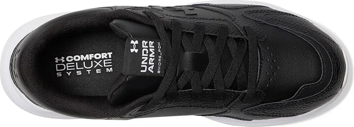 Under Armour Edge Leather Men's Shoes Black/Black/White : 8.5 D - Medium - Image 2