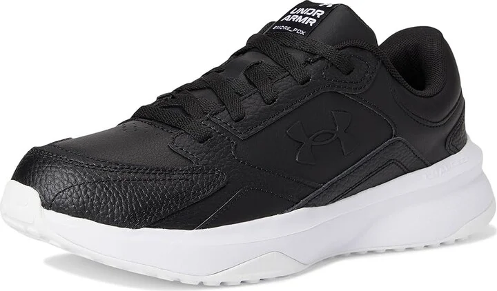 Under Armour Edge Leather Men's Shoes Black/Black/White : 8.5 D - Medium - Image 5