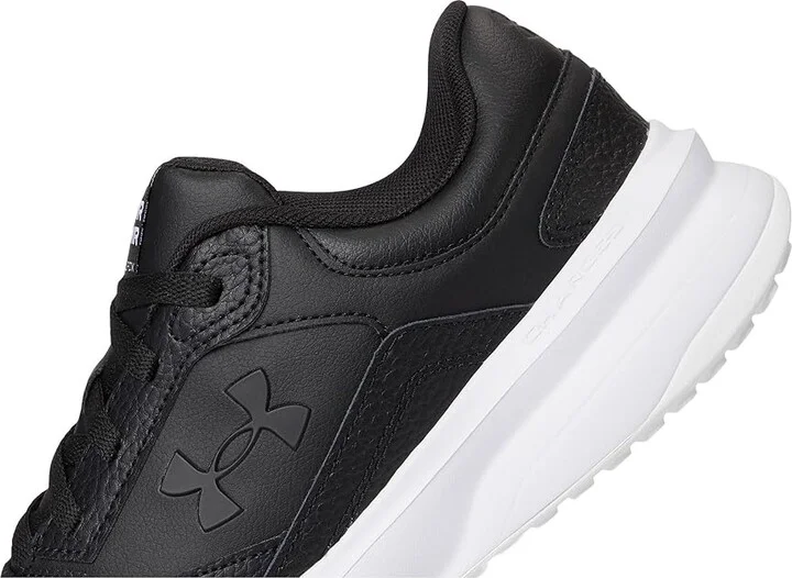 Under Armour Edge Leather Men's Shoes Black/Black/White : 8.5 D - Medium - Image 7