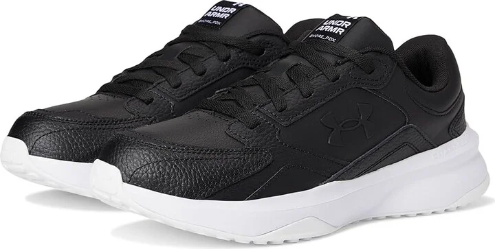 Under Armour Edge Leather Men's Shoes Black/Black/White : 8.5 D - Medium