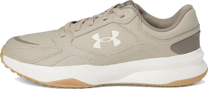Under Armour Edge Leather Men's Shoes Timberwolf Taupe/White/Summit White : 11.5 D - Medium - Image 6