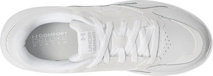 Under Armour Edge Leather Men's Shoes White/White/Halo Gray : 10.5 D - Medium - Image 2
