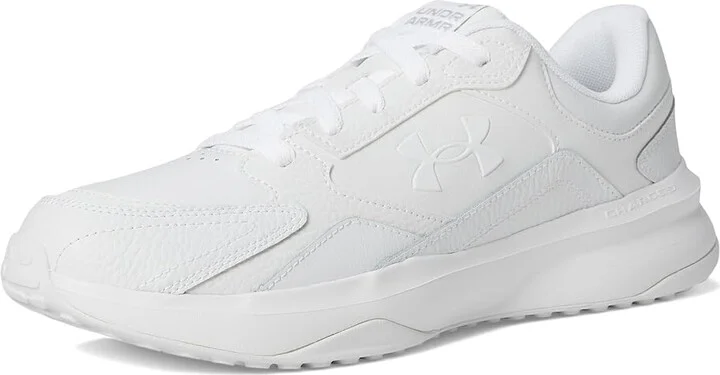 Under Armour Edge Leather Men's Shoes White/White/Halo Gray : 10.5 D - Medium - Image 5