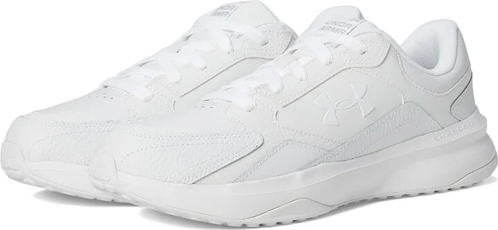 Under Armour Edge Leather Men's Shoes White/White/Halo Gray : 10.5 D - Medium
