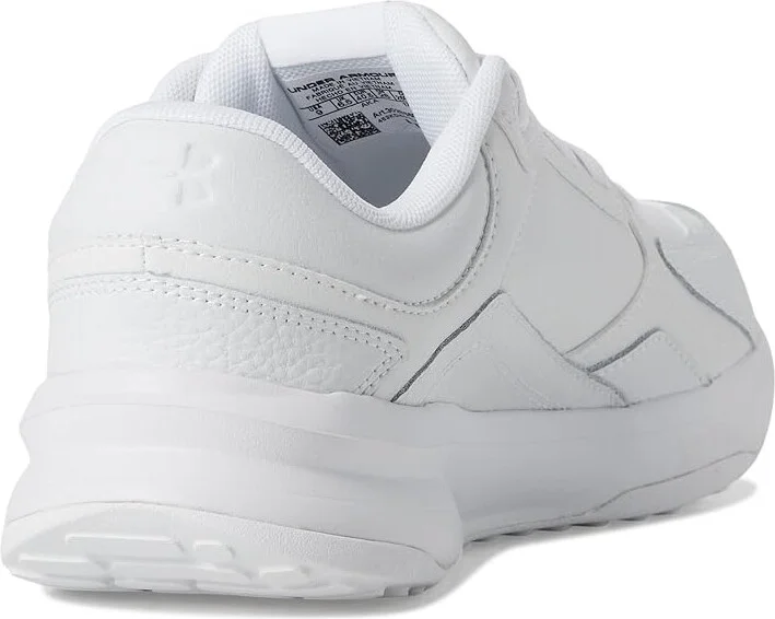 Under Armour Edge Leather Women's Shoes White/White/White : 5 B - Medium - Image 4