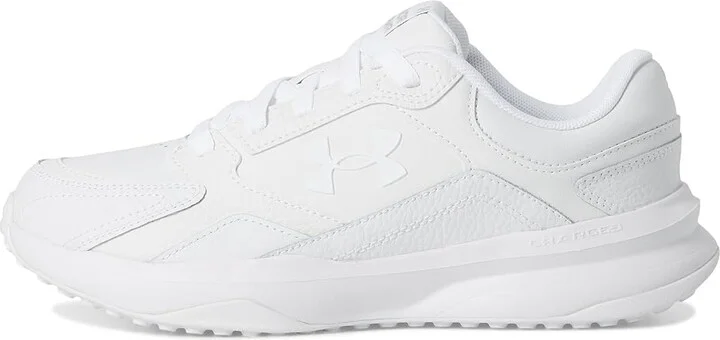 Under Armour Edge Leather Women's Shoes White/White/White : 5 B - Medium - Image 6