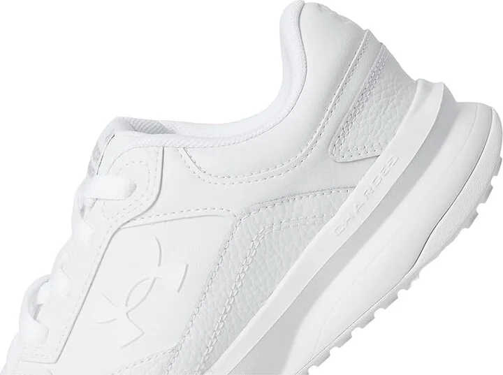 Under Armour Edge Leather Women's Shoes White/White/White : 5 B - Medium - Image 7