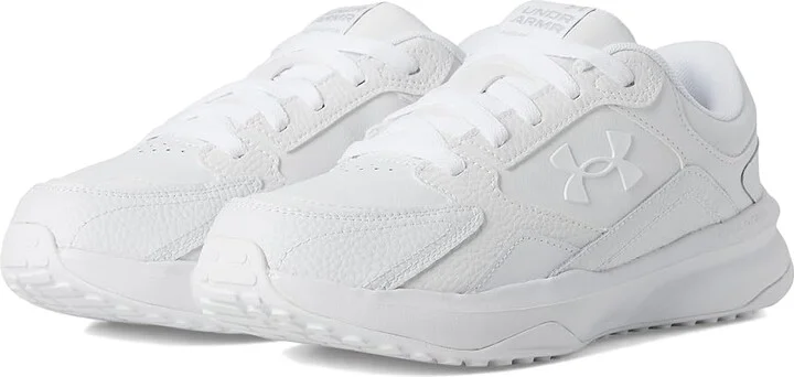 Under Armour Edge Leather Women's Shoes White/White/White : 5 B - Medium