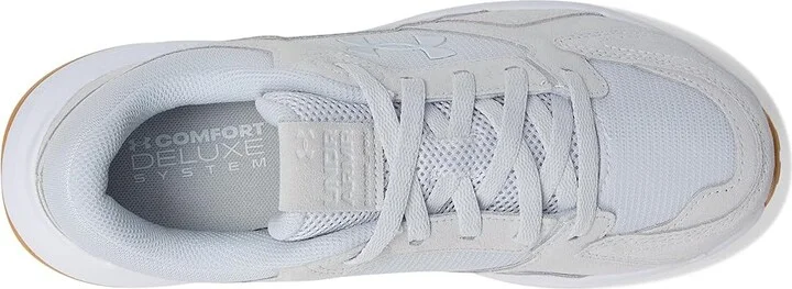 Under Armour Edge Suede Women's Shoes Halo Gray/White/Halo Gray : 10.5 B - Medium, Synthetic - Image 2