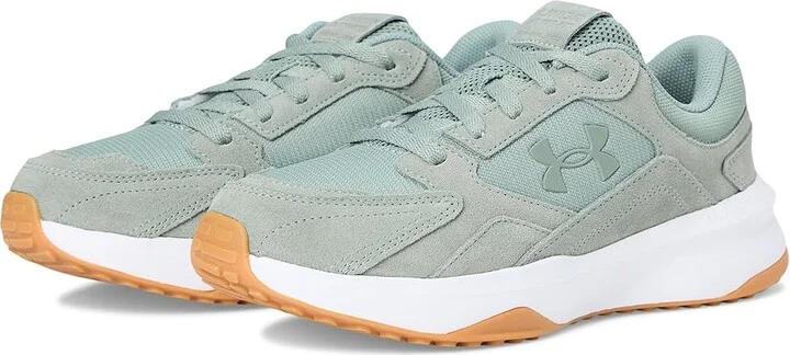 Under Armour Edge Suede Women's Shoes Silica Green/White/Silica Green : 9.5 B - Medium, Synthetic