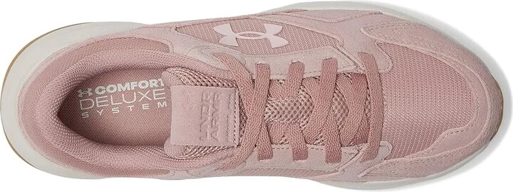 Under Armour Edge Suede Women's Shoes Tourmaline Pink/Summit White/Tourmaline Pink : 12 B - Medium, Synthetic - Image 2